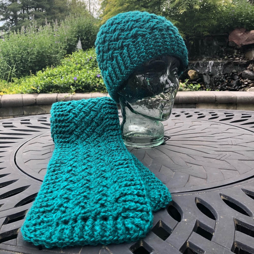 Handmade Hat and Scarf Set by BLD